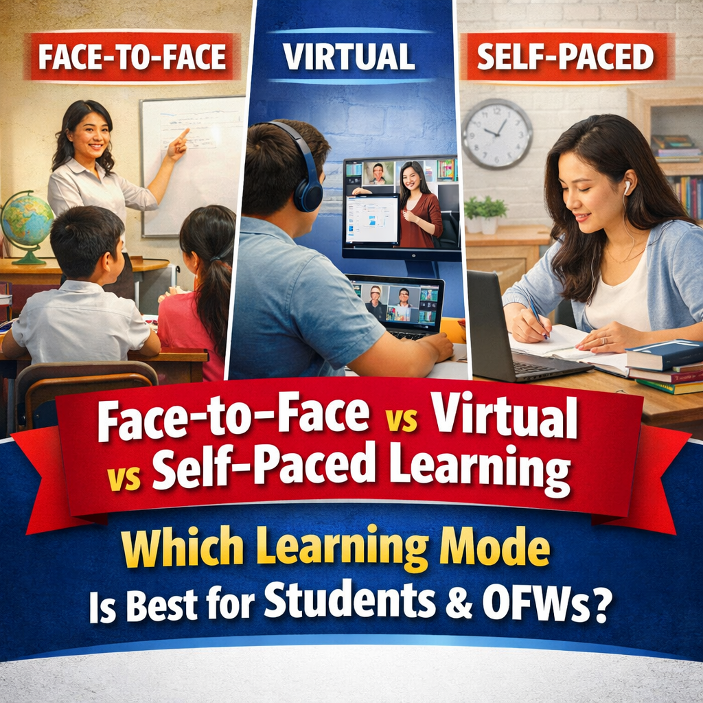 Face-to-Face vs Virtual vs Self-Paced Learning: Which Learning Mode Is Best for Students and OFWs?