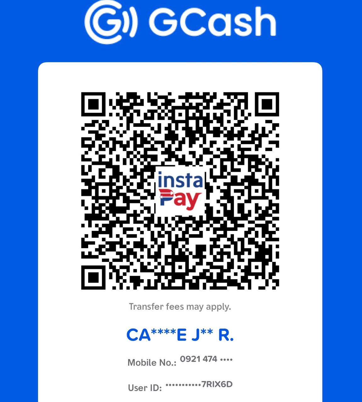 GCash QR code for Filipino Institute creative skills payment