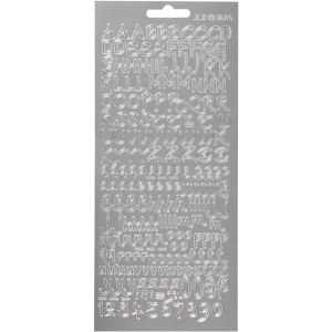 Focus Stickers Silver Letters Design 1