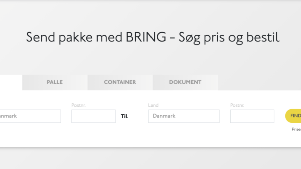 Find nærmeste BRING pakkeshop i København