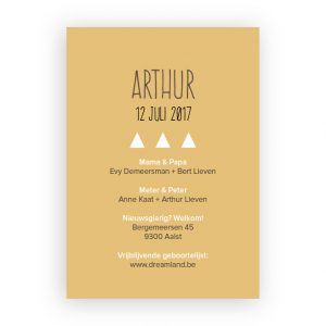 Geboortekaart Arthur