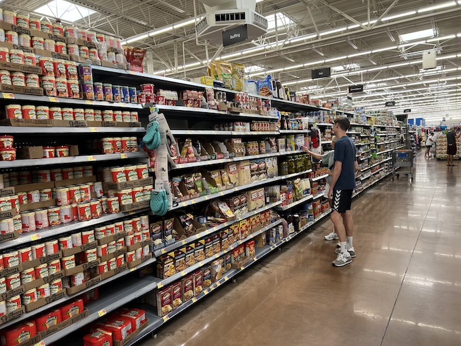 Amerikanske supermarkeder har mange variationer af samme vare