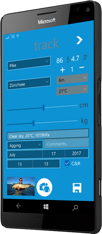 fishtrace Fangstatistik App Screenshot