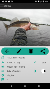 fish trace Fangstatistik App Fang