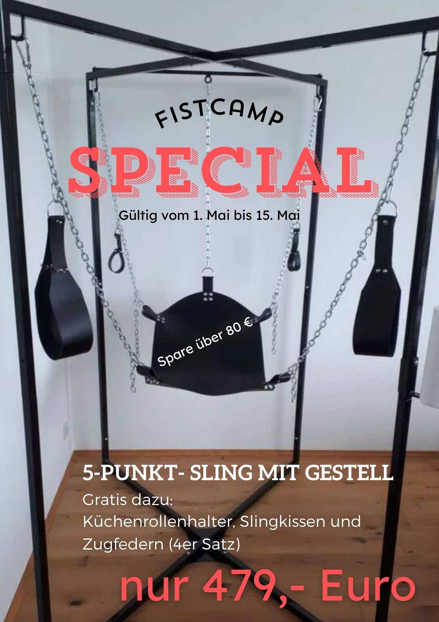 5 Punkt Sling komplett incl. Gestell und Fußschlaufen