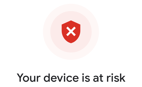 Illustration of security status: Red