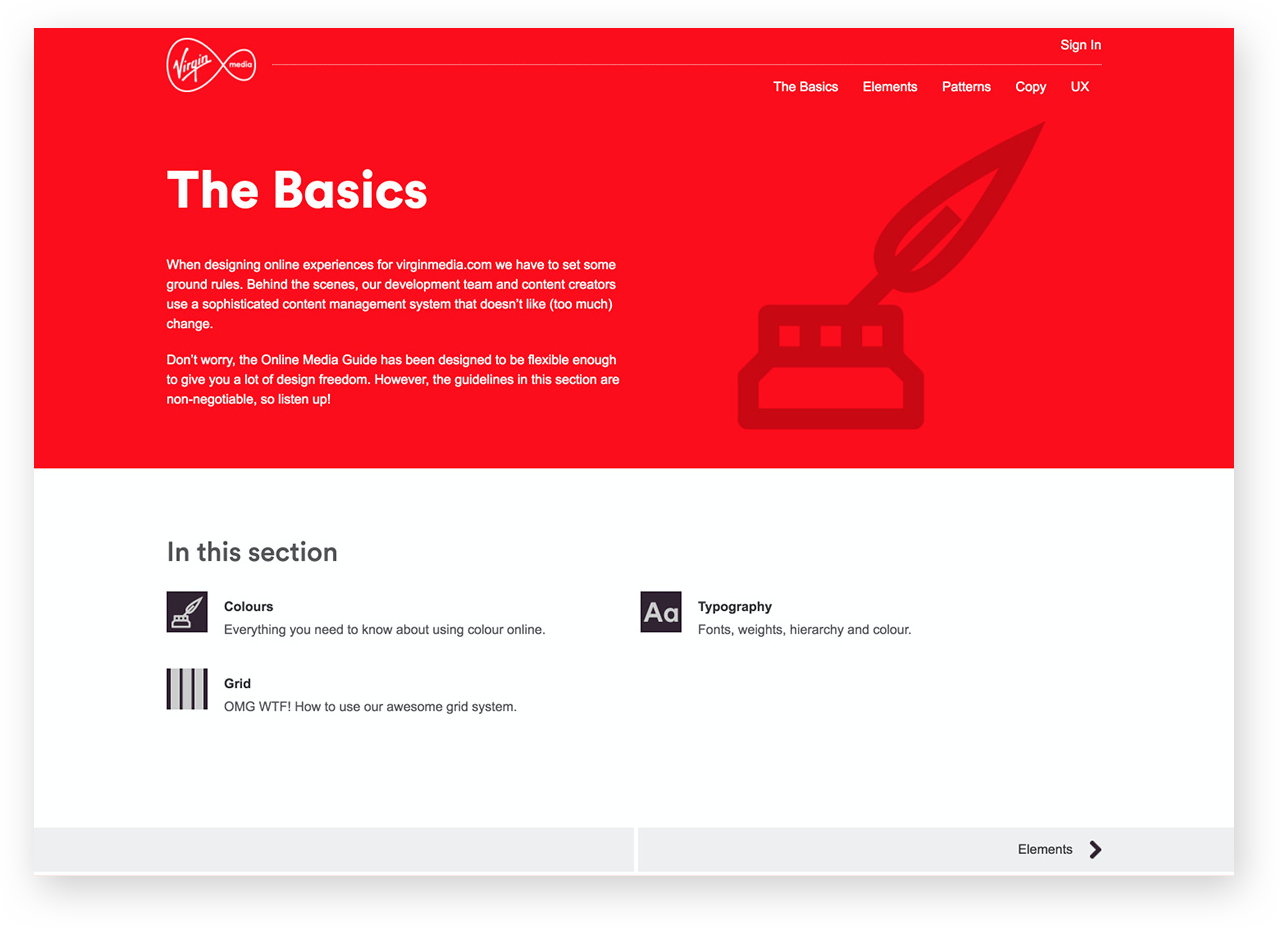 A screen of Online Media Guide: The Basics