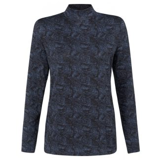 YAYA Women Printed jersey top with shoulder pads