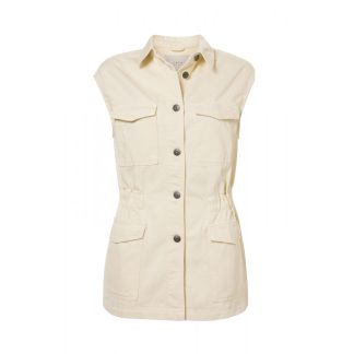 Yaya Sleeveless demin jacket