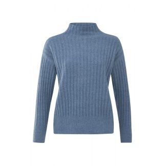 Yaya turtleneck ribbed sweater with long sleeve regular fit