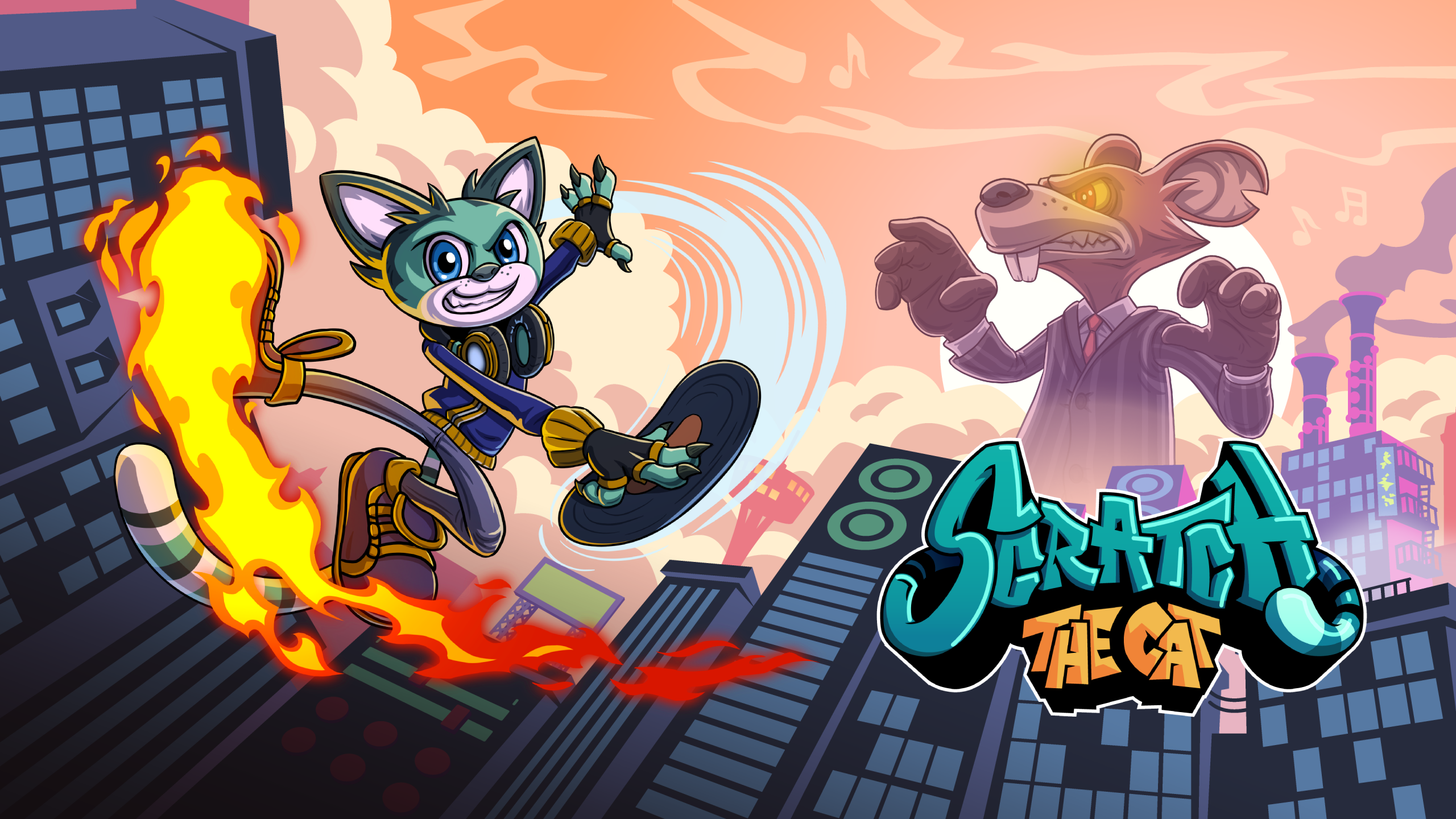 Key art for the game Scratch The Cat.