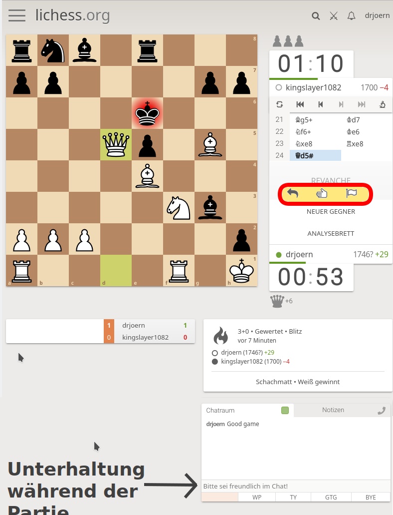 Schach auf lichess.org 