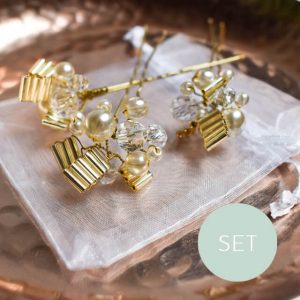 ELISE - Haarnadel Set Gelbgold