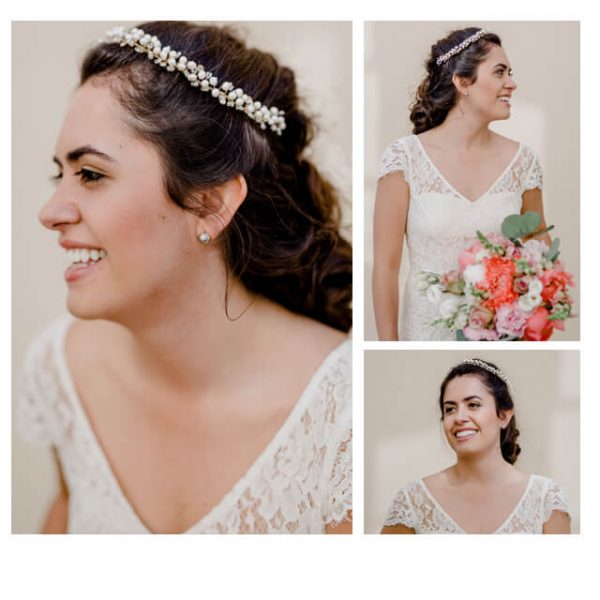 GISELLE 20cm - Hochzeit Haarranke Gold – Bild 10