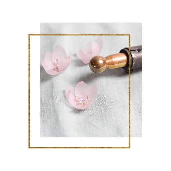 JOSEPHINE Seidenblumen Headpiece Rosa – Bild 9