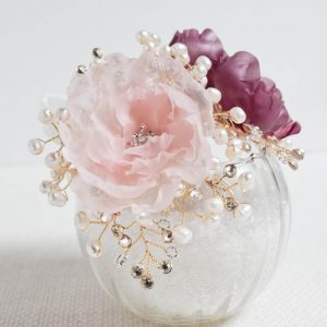 PEONY Deluxe - Fascinator mit Pfingstrose aus Seide Rosa