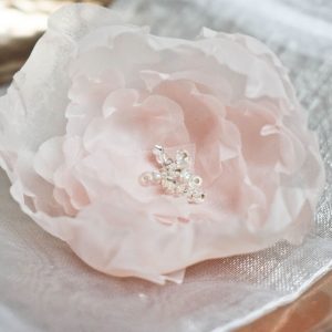 PEONY - Seidenblumen Haarkamm Rosa