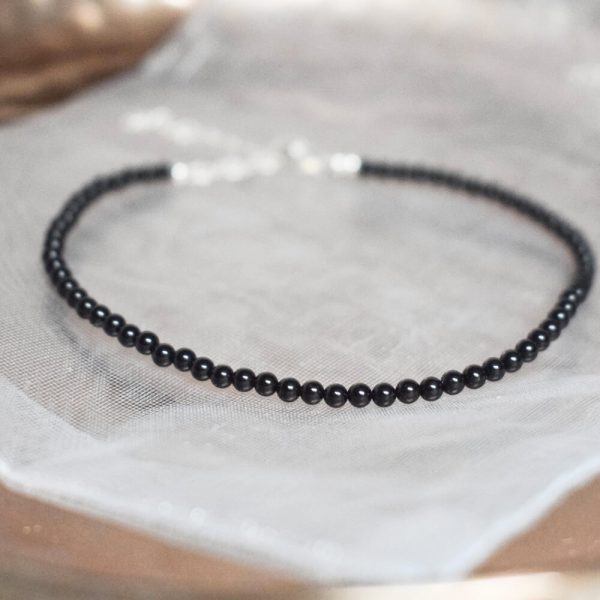 Edelsteinarmband - Onyx Schwarz – Bild 2