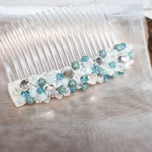 MELISSA - Haarkamm mit Türkis Edelsteinperlen