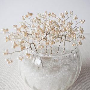 CHRISTINE - 3-teiliges Hochzeit Headpiece Set Silber