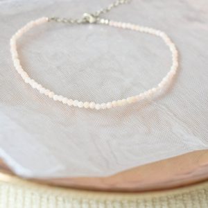 Edelsteinarmband - facettierter Andenopal rosa