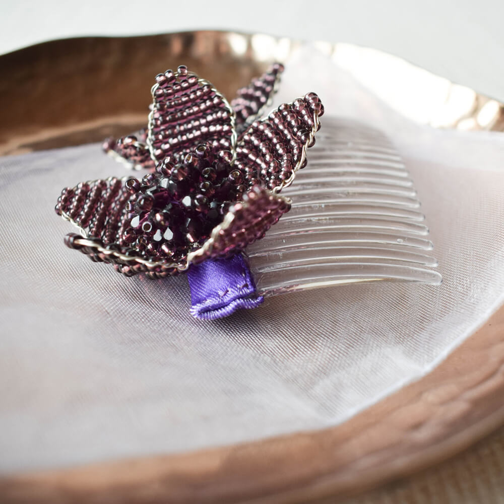 Sale: FLEUR Haarkamm lila – Bild 4