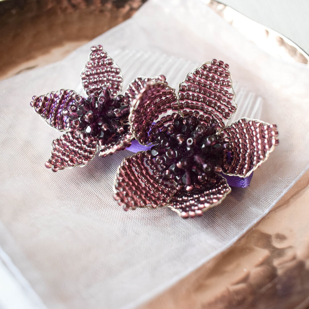 Sale: FLEUR Haarkamm lila – Bild 2
