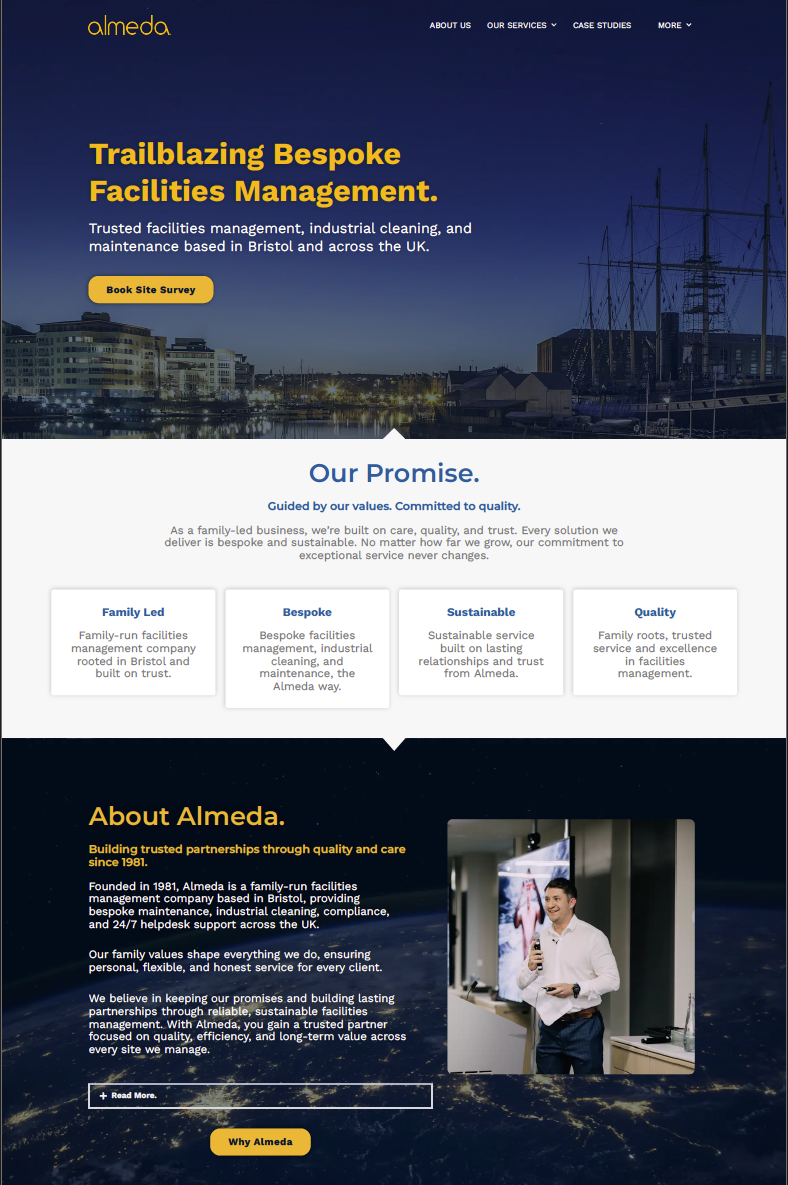 web design for facilities management