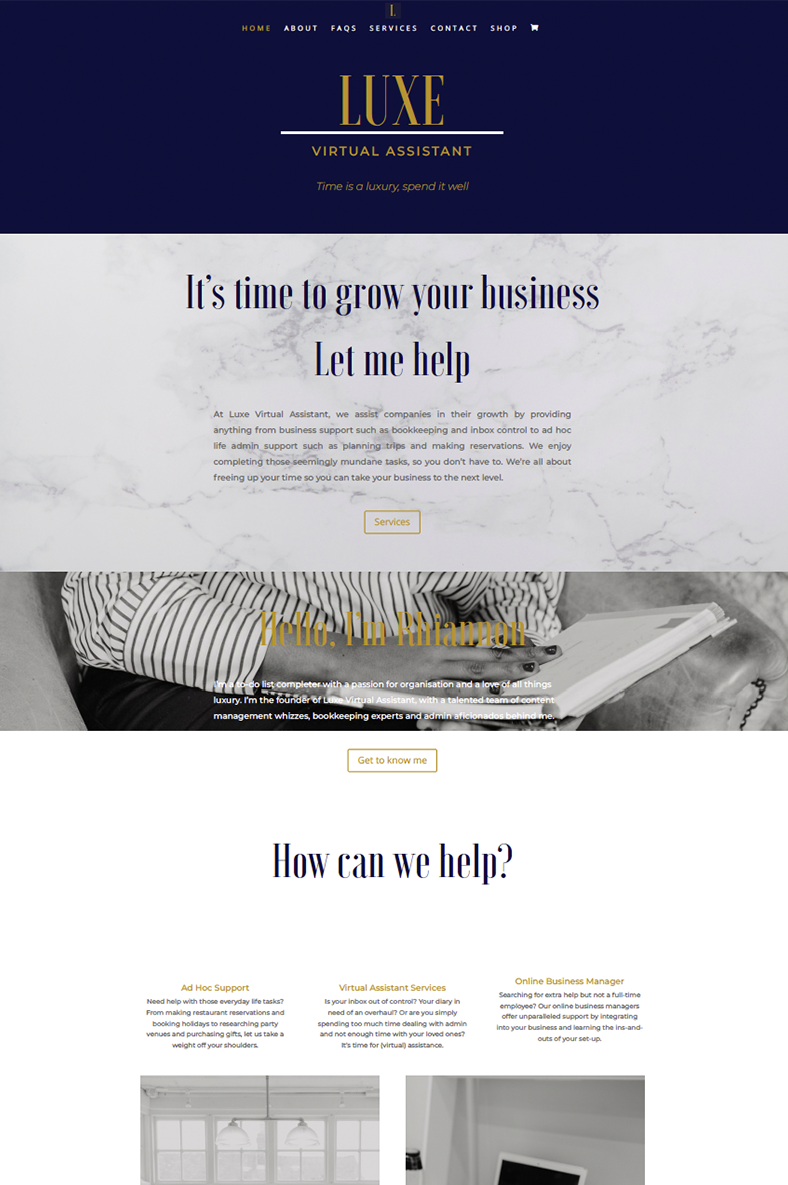 web design for virtual assistant
