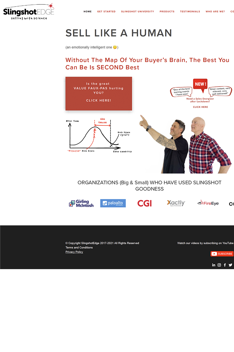 web design for sales coach