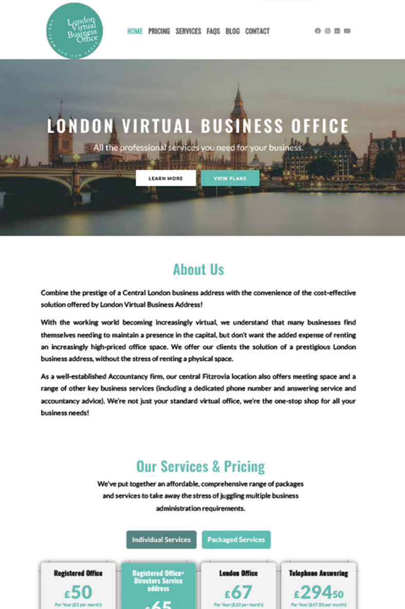 web design for virtual offices