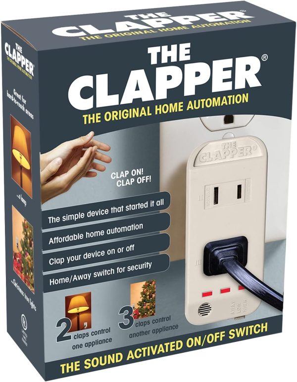 The Clapper, The Original Home Automation Sound Activated Device, On/Off Light Switch, Clap Detection - Kitchen Bedroom TV Appliances - 120v Wall Plug Smart Home Technology, As Seen On TV Home Gift - Image 5