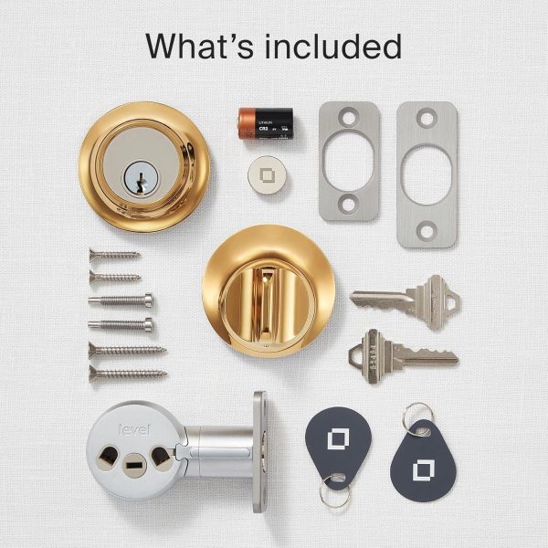 Level Lock+ Smart Lock - World's Smallest Smart Lock plus Apple Home Keys - Level App for iOS & Android - Works with Apple Home (Polished Brass) - Image 10