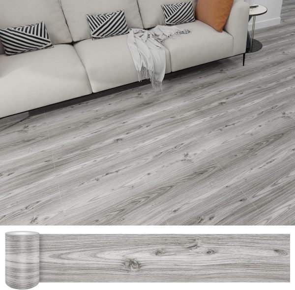 Waterproof Peel and Stick Floor Tile, 36 Pack 54 Sq.FtNO Sticky Residue Left Wood Plank Vinyl Tile Stickers, Self-Adhesive DIY Flooring Tiles for Bedroom, Living Room, Bathroom 36" x 6"Dustgray - Image 81