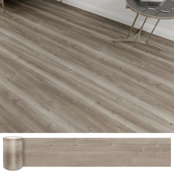 Waterproof Peel and Stick Floor Tile, 36 Pack 54 Sq.FtNO Sticky Residue Left Wood Plank Vinyl Tile Stickers, Self-Adhesive DIY Flooring Tiles for Bedroom, Living Room, Bathroom 36" x 6"Dustgray - Image 98