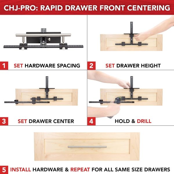 True Position Tools The Original Cabinet Hardware Jig - Made in USA - Most Accurate Tool for Knobs and Pulls - Hand Calibrated - Image 18