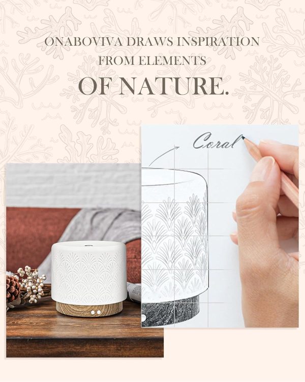 280ml Essential Oil Diffuser Ceramic Fragrance Diffusers for Essential Oil, Ultrasonic Cool Mist Aromatherapy Diffuser with Auto Shut-Off,Ideal for Home, Office, SPA, Yoga & Bedroom - Image 49