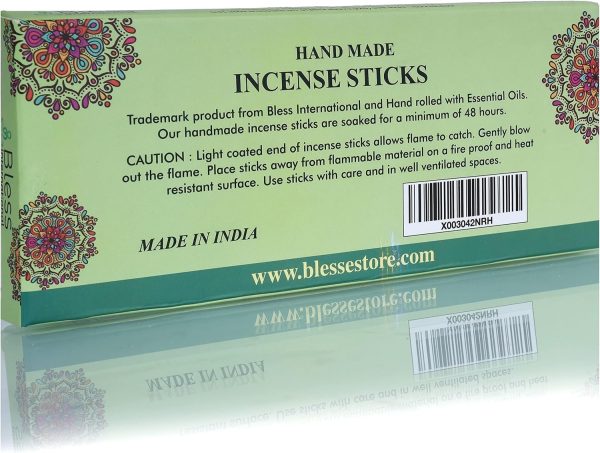 Bless-Patchouli-Incense-Sticks 100%-Natural-Handmade-Hand-Dipped Organic-Chemicals-Free for-Purification-Relaxation-Positivity-Yoga-Meditation The-Best-Woods-Scent (100 Sticks (150GM)) - Image 8