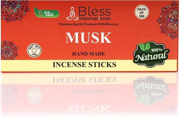 Bless-Frankincense-and-Myrrh 100%-Natural-Handmade-Hand-Dipped-Incense-Sticks Organic-Chemicals-Free for-Purification-Relaxation-Positivity-Yoga-Meditation The-Best-Woods-Scent (500 Sticks (750GM)) - Image 142