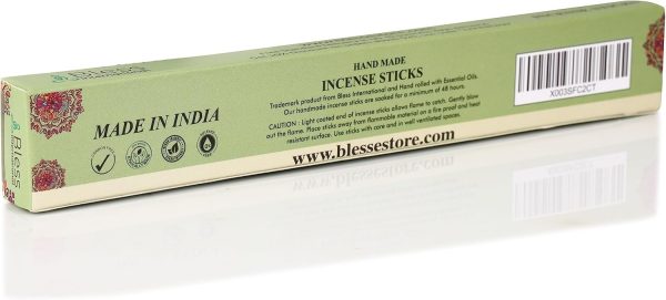 Bless-Frankincense-and-Myrrh 100%-Natural-Handmade-Hand-Dipped-Incense-Sticks Organic-Chemicals-Free for-Purification-Relaxation-Positivity-Yoga-Meditation The-Best-Woods-Scent (500 Sticks (750GM)) - Image 146