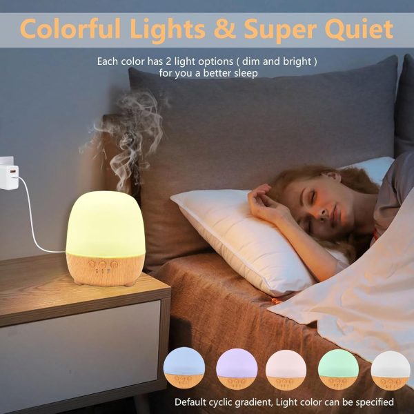 Essential Oil Diffuser, Waterless Diffuser 3-Speed Smart Mist Aromatherapy Diffuser with Light, AGEMANY Oil Diffuser Refillable Pure Fragrance Oil Small Aroma Scent Diffuser for Home Bedroom Office - Image 5