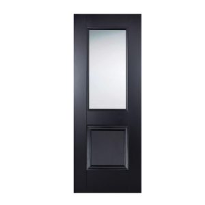 black arnhem glazed internal door