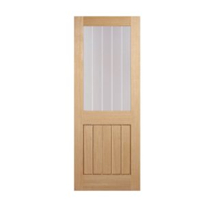 oak mexicano glazed half light internal door