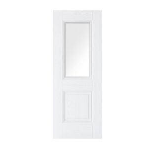 white grain arnhem glazed internal door