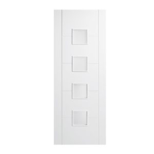 white vancouver frosted glazed internal door