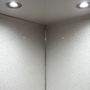 Aquamax White Sparkle Shower Panel