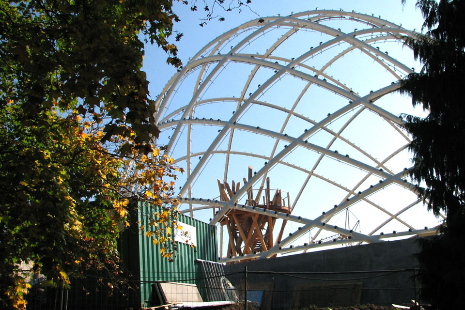 Строительство куполов ботаничесткого сада, Aarhus, Denmark