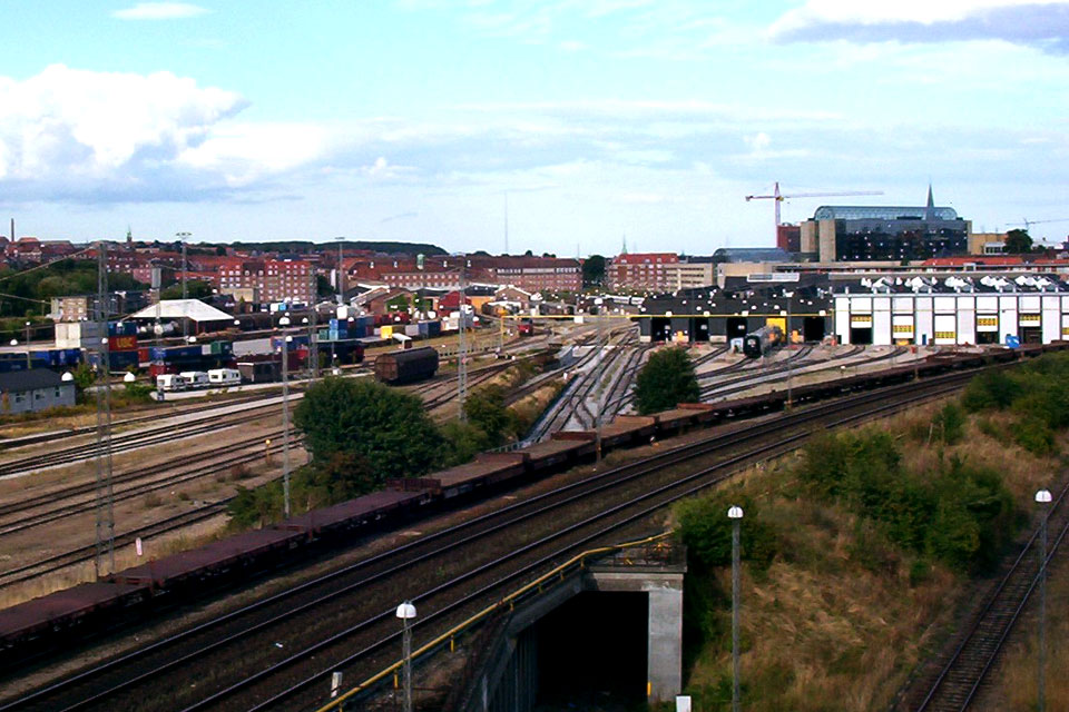 Грузовая железнодорожная станция в Орхусе, Дания