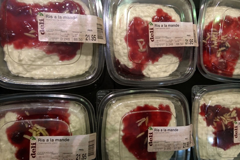 рисаламанде с миндалем и вишневым соусом рисаламанде с миндалем и вишневым соусом