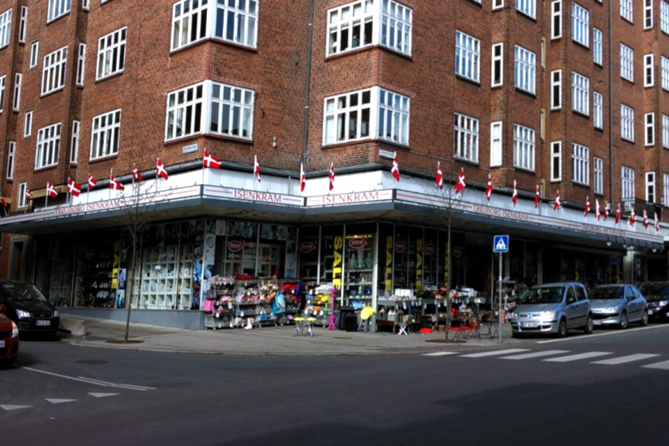 Старый датский магазин промтоваров и сувениров Isenkram Trojborg